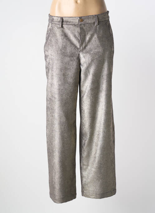 Pantalon larg închidere cu fermoar sub clapetă cu nasturi mărime normală gri RAFFAELLO ROSSI femme