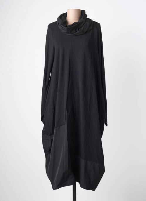 Rochie midi mâneci lungi mâneci lungi negru OZAI N KU femme