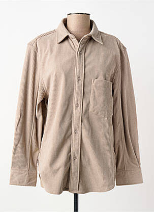 Cămașă croială dreaptă mâneci lungi maro ZHRILL femme