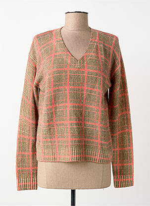 Pulover guler în v mâneci lungi portocaliu JEI'S BY LETIZIA DENARO femme