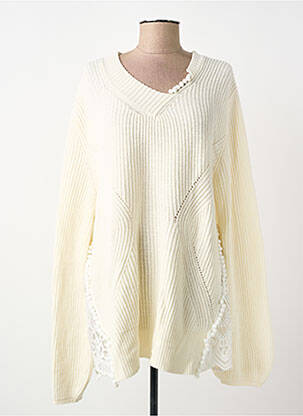 Pulover tunică elasticitate mâneci lungi bej ELISA CAVALETTI femme