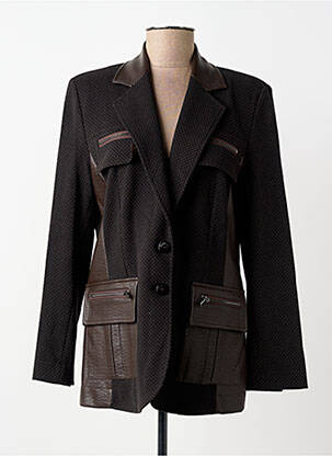 Sacou buzunare maro TRICOT CHIC femeie