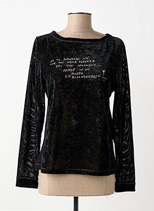 Top elasticitate mâneci lungi negru ELISA CAVALETTI femme