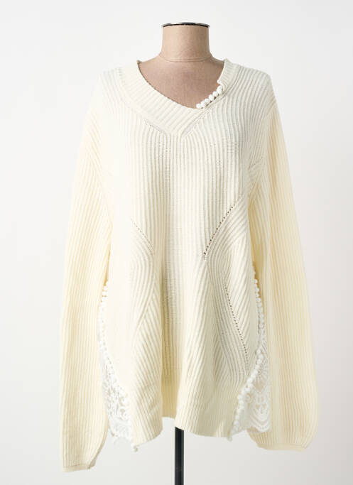 Pulover tunică elasticitate mâneci lungi bej ELISA CAVALETTI femme