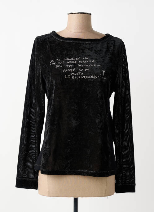 Top elasticitate mâneci lungi negru ELISA CAVALETTI femme