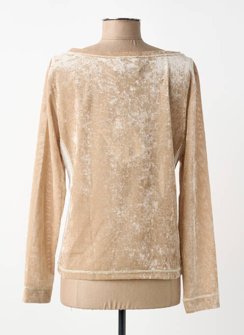 Top elasticitate mâneci lungi bej ELISA CAVALETTI femme