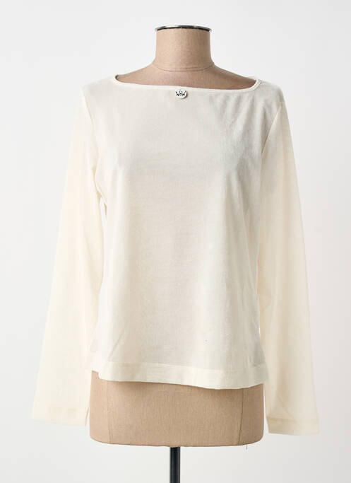 Top croială cambrată mâneci lungi bej ELISA CAVALETTI femme