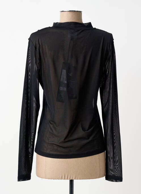 Top croială cambrată mâneci lungi negru NÜ femme