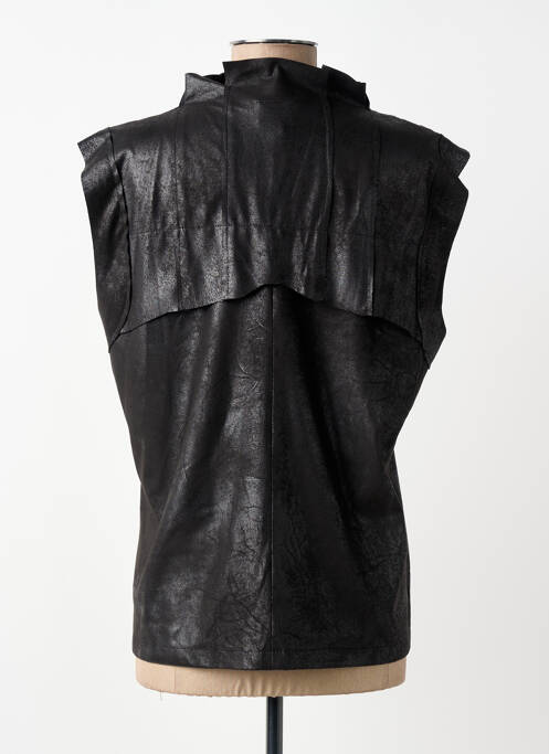 Top elasticitate mâneci scurte negru NÜ femme