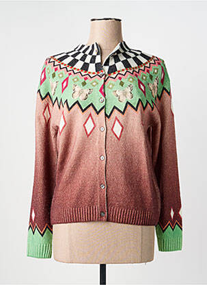 Vestă cu mâneci lungi închidere cu nasturi pe față maro JEI'S BY LETIZIA DENARO femme