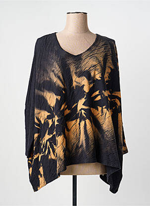 Top imprimeu fantezie mâneci lungi negru GRIZAS femme