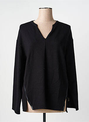 Top guler în v mâneci lungi negru SPORTALM femme