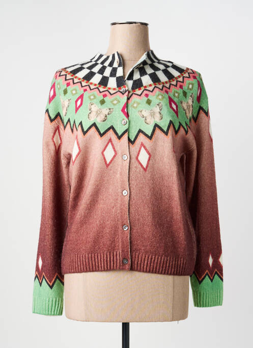 Vestă cu mâneci lungi închidere cu nasturi pe față maro JEI'S BY LETIZIA DENARO femme