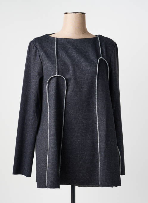 Top imprimeu fantezie mâneci lungi negru OZAI N KU femme