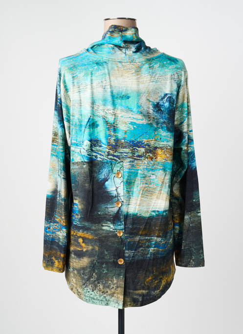 Top imprimeu fantezie mâneci lungi albastru DOLCEZZA femme