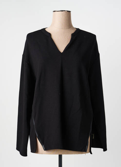 Top guler în v mâneci lungi negru SPORTALM femme