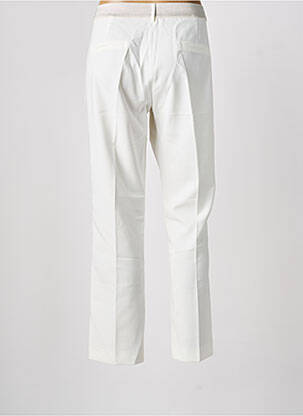 Pantalon drept închidere cu fermoar sub clapetă cu cârlig alb SIGNE NATURE femeie