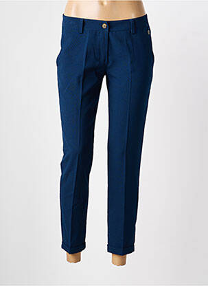 Pantalon 7/8 elasticitate mărime normală albastru PAKO LITTO femeie