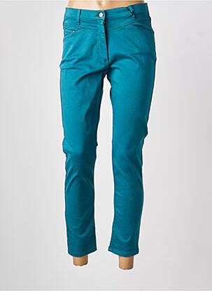 Pantalon drept închidere cu fermoar sub clapetă cu nasturi albastru BETTY BARCLAY femme