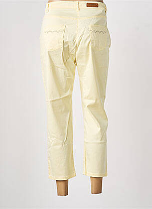 Pantalon trei sferturi buzunare galben ANTONELLE femeie
