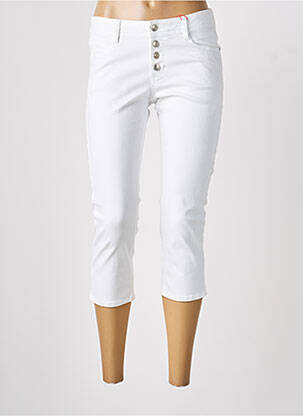 Pantalon trei sferturi buzunare alb S.OLIVER femeie