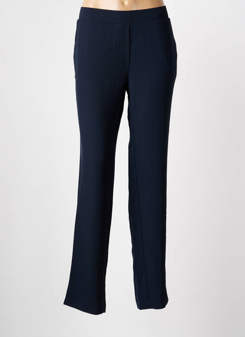 Pantalon drept talie elastică albastru SIGNE NATURE femme