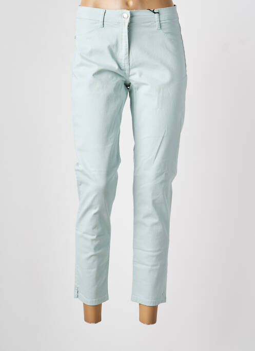 Pantalon 7/8 închidere cu fermoar sub clapetă cu nasturi albastru deschis BETTY BARCLAY femme