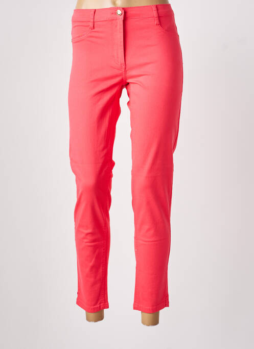 Pantalon 7/8 închidere cu fermoar sub clapetă cu nasturi roșu BETTY BARCLAY femme