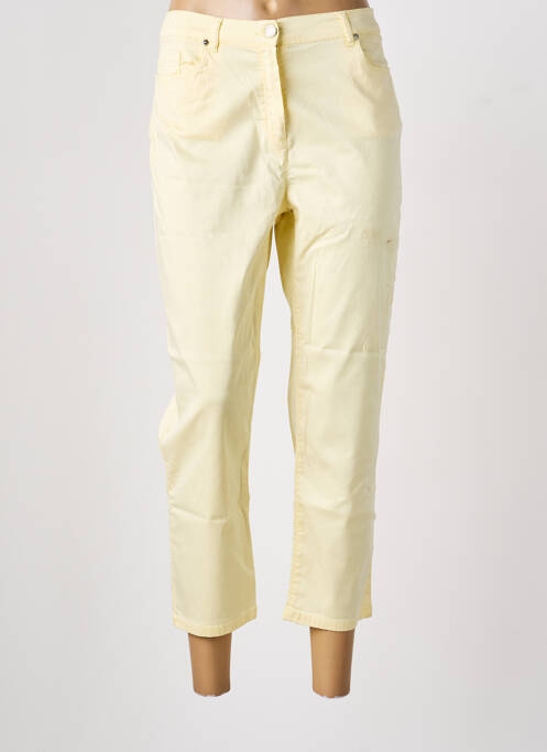 Pantalon trei sferturi buzunare galben ANTONELLE femme