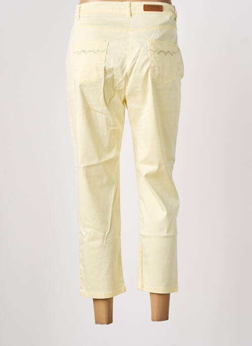 Pantalon trei sferturi buzunare galben ANTONELLE femme