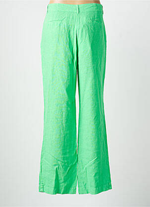 Pantalon drept țesătură crep mărime normală verde SIGNE NATURE femeie