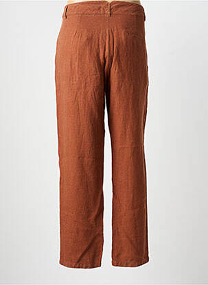 Pantalon drept țesătură crep mărime normală maro ONE STEP femeie