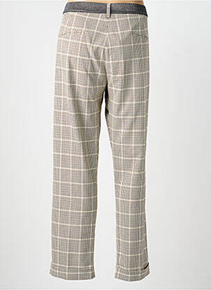 Pantalon drept țesătură crep mărime normală bej SIGNE NATURE femeie