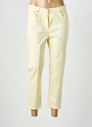 Pantalon 7/8 țesătură poplin mărime normală galben ANTONELLE femme