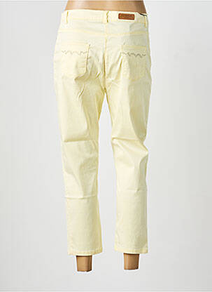 Pantalon 7/8 țesătură poplin mărime normală galben ANTONELLE femeie