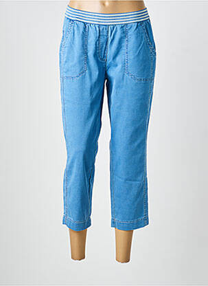 Pantalon trei sferturi elasticitate mărime normală albastru TONI femme