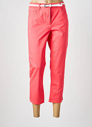 Pantalon trei sferturi țesătură poplin mărime normală roz BETTY BARCLAY femme