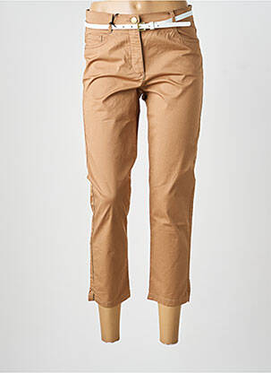 Pantalon trei sferturi țesătură poplin mărime normală maro BETTY BARCLAY femme