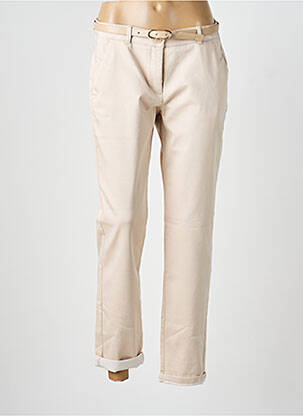 Pantalon chino țesătură poplin mărime normală bej BETTY BARCLAY femme