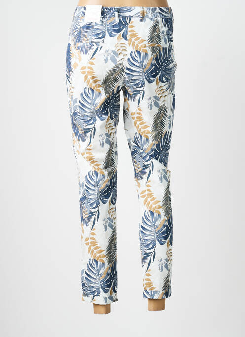 Pantalon 7/8 țesătură poplin mărime normală alb TONI DRESS femme