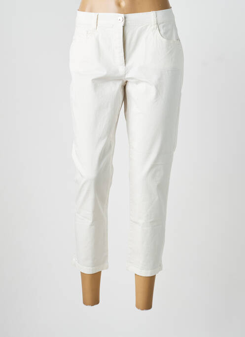 Pantalon 7/8 țesătură poplin mărime normală bej BETTY BARCLAY femme