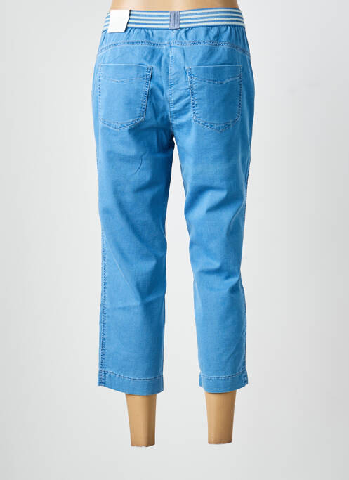 Pantalon trei sferturi elasticitate mărime normală albastru TONI femme