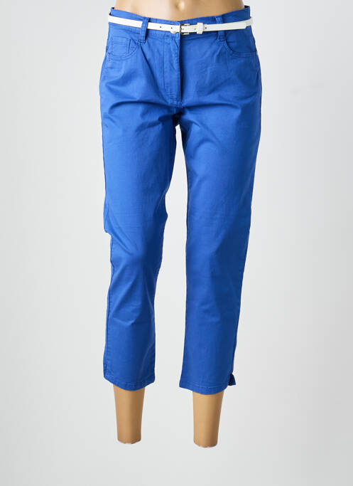 Pantalon trei sferturi țesătură poplin mărime normală albastru BETTY BARCLAY femme