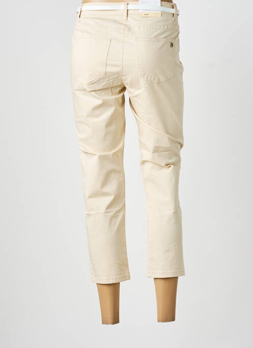 Pantalon trei sferturi țesătură poplin mărime normală bej BETTY BARCLAY femme