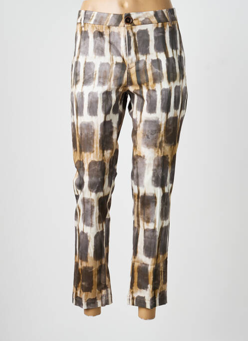 Pantalon 7/8 țesătură poplin mărime normală maro MKT STUDIO femme