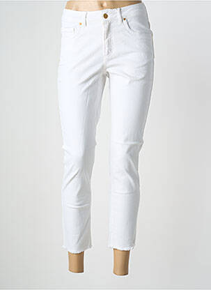 Pantalon 7/8 elasticitate mărime normală alb SIGNE NATURE femeie