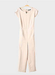 Salopetă-pantalon mâneci scurte mâneci scurte bej BETTY BARCLAY femme