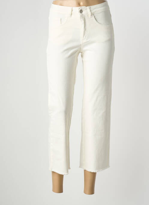 Pantalon trei sferturi elasticitate mărime normală alb SIGNE NATURE femme