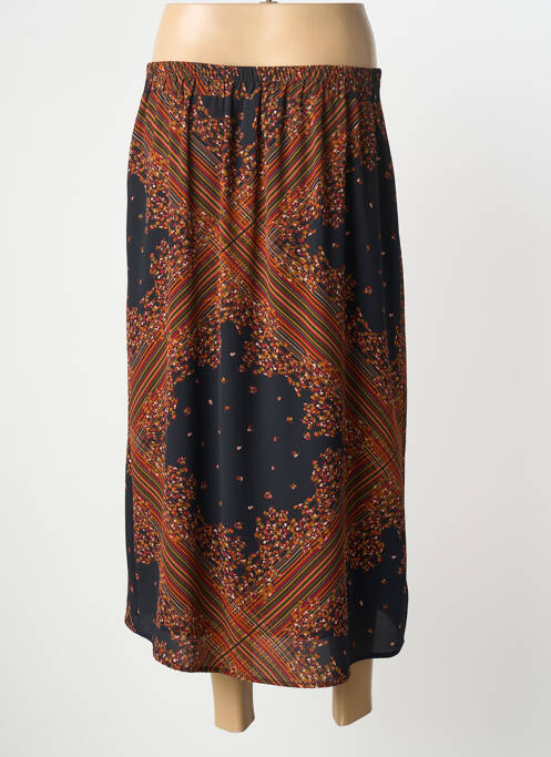 Fustă midi croială dreaptă negru SIGNE NATURE femme