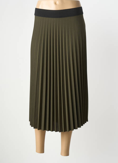 Fustă midi elasticitate verde SIGNE NATURE femme